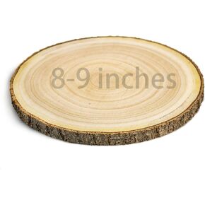 Large Unfinished Wood Slices for Centerpieces 1 Pcs 8-9 inches Natural Wood centerpieces for Tables Decor, Rustic Wedding Centerpieces,Wood Rounds for Crafts, and Wooden Christmas Decoration