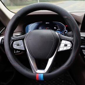 غطاء عجلة قيادة السيارة SZYUCHEN لسيارة BMW X3 X5 X7 3 5 Series 328i 528i 535i 530i 540i 320i 330i 325i X1 X2 X4 X6 1 2 4 6 7 8 M2 M3 M4 M5 Series e90 e60 f30 ملحقات، 2024 جلد (أحمر أزرق)
