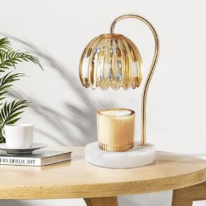 Candle Warmer Lamp with Timer & Dimmer, Electric Candle Lamp Warmer with 2 Bulbs for Scented Candle, Home Decor Gift for Her, Mother’s Day Gift (Milk Tea)