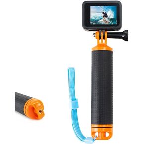 Alsukeay Waterproof Floating Hand Grip Handle for GoPro Hero 12 11 10 9 8 7 6 5 4 Session 3+ 2 1 Fusion Max Black Silver Action Cameras