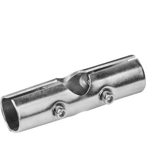 eoere 6 Sets 1-1/4" x 1-1/4" O.D. 180 Degree Structural Pipe Connector Metal Joint Chain Link Fence Clamp, Cross 2 Socket Joint, 3 Way Cross Stainless Steel Fitting End Rails Clamps, Thick 1.8mm