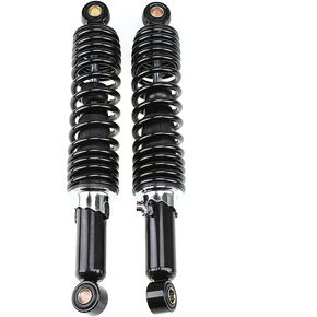 Possbay Motorcycle Shock Motorcycle Rear Shocks 12.6"/320mm Motorcycle Shock Absorber Rear Suspension for Yamaha Honda Suzuki Dirt Sport 1 Pair Black