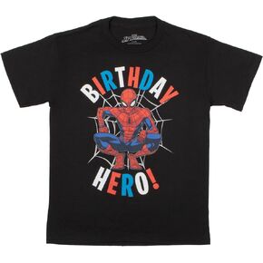 Marvel Spider-Man Avengers Black Panther Miles Morales Birthday Boy T-Shirt - Boys Superhero Short Sleeve Tee for Parties