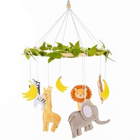 First Landings Jungle Baby Mobile for Crib - Baby Nursery Mobiles - Jungle Nursery Decor Theme - Gender Neutral Baby Stuff - Jungle Animals Nursery Decor Baby Mobile - Jungle Baby Stuff