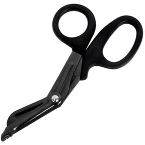 Multifunctional Trauma Shears - 7.5 Inches Stainless Steel Surgical/Medical Scissors with Carabineer - Fluoride-Coated Bandage Scissor for Nurses - Black