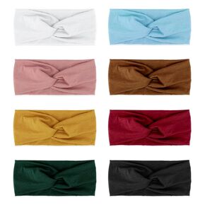 8 Pack Knotted Headbands for Women Criss Cross Head Bands for Women's Hair Non Slip Boho Elastic Hair Accessories for Women