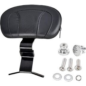 RACTOP Motorcycle Front Driver Rider Backrest Pad Compatible with Harley Davidson Touring CVO Street Glide Road King Road Glide Electra Glide Ultra Limited models 2009-2022 2021 2018 2020 Black