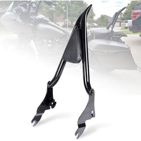 Goldfire Detachable Passenger Backrest for Harley Touring Quick Release Sissy Bar Street Glide Road King Electra Glide 2009-2024 Rear Back Pad (Black)