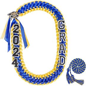 ALKB Graduation Ribbon Leis, Graduation Decor with Honor Cord Class of 2025 Graduation Gifts for Women/Man
