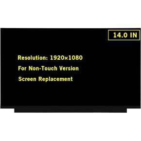 GBOLE 14.0" Screen Replacement for Lenovo ThinkPad T14 P14s Gen 1 2 FHD 1920x1080 LCD LED Display 400nits Non-Touch 01YN154 01YN155