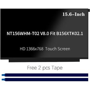 YOUYUANLTD NT156WHM-T02 V8.0 Fit B156XTK02.1 LCD Screen for Lenovo P/N 5D10T05359 5D10R29527 5D10T05360 On-Cell Touch 1366X768 LED LCD Display Digitizer Touch Screen