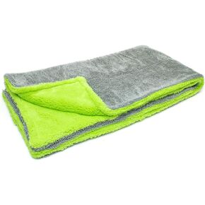 [Amphibian XL] Dual Side Microfiber Car Drying Towel - One Side Twist, One Side Plush - 20"x40" (Blue/Gray)