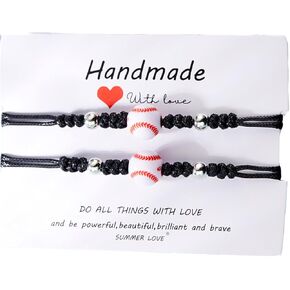 ZAHSY Basketball Volleyball Soccer Football Bracelets Matching Sports Bracelets for Boys Girls Baseball Rugby Tennis Bracelet for Women Men
