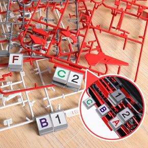 GUNDDIYCLUB Label Holder for Gundam Hobby, Process Marker Holder, Plate Tracking Label Clip 10PCS for Gundam Model Kits, New with Symbol Stickers, PMKJ011