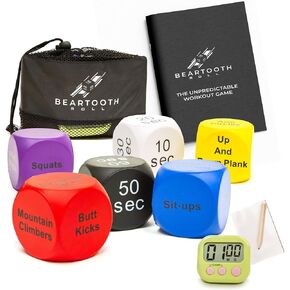 Beartooth Roll 6 Exercise Dice Workout Games | Physical Education Equipment and Crossfit Equipment