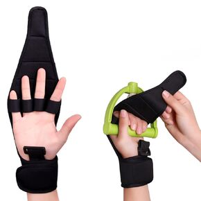 Fingers Support Training Brace, Stroke Rehab Arthritis Gloves, Thumb Wrist Injury Recovery Splint, Finger Separator Hand Orthotics Carpal Tunnel, Joint Pain Relief Corrector, Any Age Women Wen (2 pcs)