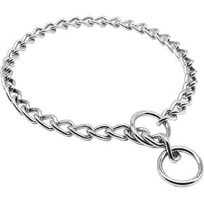 Stainless Steel P Chock Metal Chain Training Dog Pet Collars Necklace Walking Training Pet Supplies for Small Medium Large Dogs,45cm