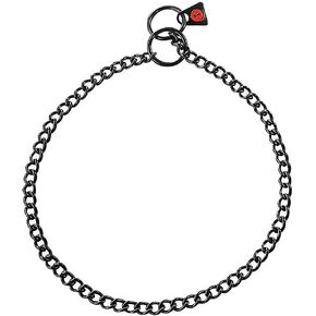 Herm Sprenger Black Stainless Steel Choke Dog Training Collar No-Pull Slip Chain for Small Medium Large Dogs for Easy Control Show Chain Collar Made in Germany 2mm 16in (40cm)