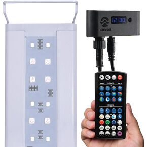 SereneSun 18" RGB+W Freshwater Aquarium Terrarium Reptile LED Light with 24 Hour Color Timer and Remote Control| RGB + 6,500K White | For Fish Tank, Reptile, Terrarium & Plants | Fits 18" to 24"