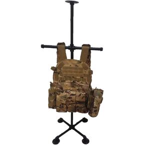 YIYEZHIQIU Body Armor Stand,Tactical Gear Stand,Helmet Vest Display Rack,Military Gear Holder for Police and Duty Gear Rack