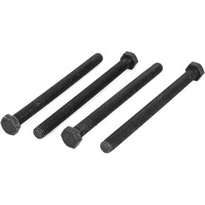 Uxcell M12x150mm درجة 8.8 موضوع كامل مسدس رئيس غطاء سداسي معدني مسمار مزلاج مسمار 4 قطعة