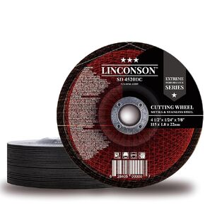 LINCONSON 50 Pack 5 Inch Cut Off Wheel for Metal & Stainless Steel Used On Angle Grinder 5"x1/24"x7/8" Depressed Center Disc (SD 5020DC)