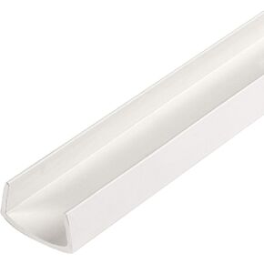 Outwater Plastics White 3/4'' Rigid PVC Plastic U-Channel/C-Channel 36 Inch Lengths (Pack of 4)