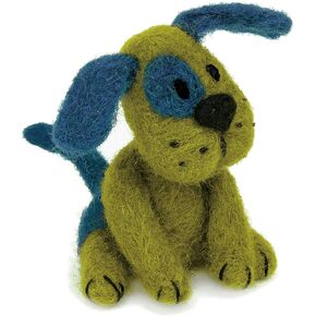 Dimensions Green Puppy Felt Animals Needle Felting Kit, 3'' x 2.5''