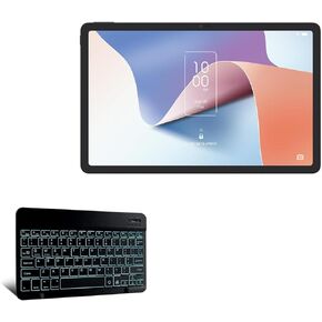 BoxWave Keyboard Compatible with TCL NxtPaper 11 - SlimKeys Bluetooth Keyboard - with Backlight, Portable Keyboard w/Convenient Back Light - Jet Black