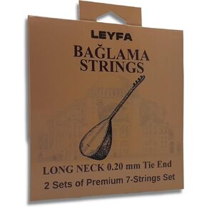 LEYFA Saz Baglama Strings for Turkish Long Neck Baglama Premium Strings 2 Sets with 3 Tezene Picks