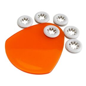 1 Dental Curing Light Shield Plate Shade Board Hood + 5 Silicone Insert Rings