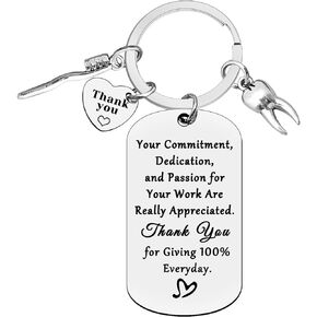 Xiahuyu Dentist Gift Keychain Dentist Appreciation Gift Dental Hygienist Gift Dental Assistant Gift Dental Coworker Gifts
