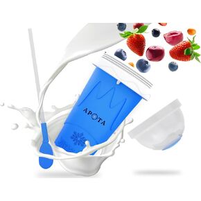 APOTA Mercantile Slushie Maker Cup - Chill & Sip Delightfully with this Portable Easy-to-Use Frozen Drink Blender - Quench Your Thirst with Refreshing Slushies