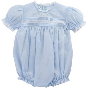 Feltman Brothers Girls Blue Floral Bullions Bubble Infant