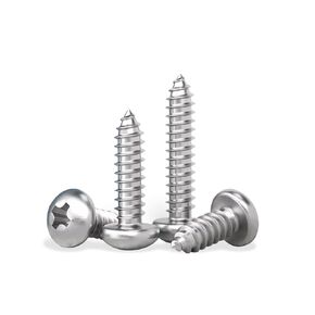 #6 x 3/4"(3/8" to 2" Available) Pan Head Phillips Screws Sheet Metal Self-Tapping Screws, 304 Stainless Steel Screw, 100 PCS