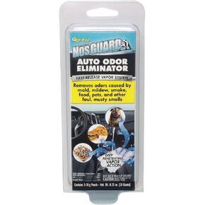 STAR BRITE NosGUARD SG Auto Odor Eliminator - Quick-Action Vapor System, Eliminates Damp, Musty Smells, Smoke & Pet Odors in Cars within 4-6 Hours, 10g (19971)
