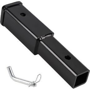 CPROSP 12'' Hitch Extension/Extender, Fits for 2" Receiver Tube Tow Bar Steel Shank Heavy Duty 6000 lbs, Hitch Receiver Extension with 5/8'' Pin Hole
