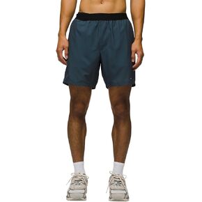 prAna Intrinsic Lined Shorts Grey Blue LG 7