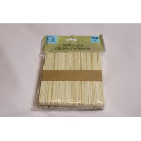 100 Popsicle Sticks, pack of 100 natural wood crafts sticks for DIY fun
