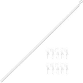 Zerodeko 1 Set of Blind Pull Rod with Hooks Plastic Blind Opener Rotating Wand Blind Tilt Rod Replacement Home Accessory for Window Curtain Blind