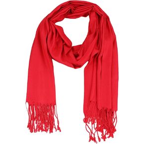 PASKMLNA Large Solid Color Pashmina Shawl Wrap Scarf 80" X 27"