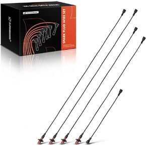 A-Premium Ignition Spark Plug Wires Set of 5 Compatible with Porsche 912 & Volkswagen Beetle, Campmobile, Fastback, Karmann GHIA, Squareback, Transporter & More