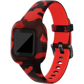 RuenTech Compatible with Garmin Vivofit jr 3 Bands, Replacement Silicone Wristband Camouflage Watch Straps for Kid's Vivofit jr. 3 Fitness Tracker