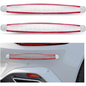Kewucn 2 Pcs Car Front Rear Bumper Protector Guard, Vehicle Anti-Scratch Collosion Bumper Protector Strip, Carbon Fiber Textured Vehicle Bumper Trim Cover, Universal Fit for Most Car (Black)