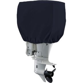 Boat Motor Cover, 420D High Density Waterproof Outboard Engine Cover, Fits Motor Up to 150Hp,Black.