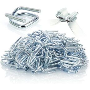 VETAKING Heavy Duty Reusable Buckles with Anti-Slip Coating Sturdy Metal Wire and High Holding Power 100pcs /200pcs Metal Buckles for Plastic Strapping 3/4inch Strap Width Woven Cord Strapping (200)