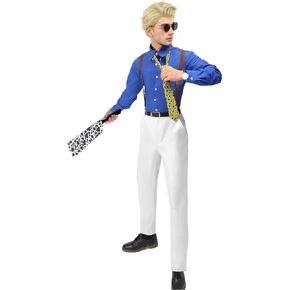 C-ZOFEK Men's US Size Kento Nanami Cosplay Costume Suit with Tie Suspender Glasses Uniform