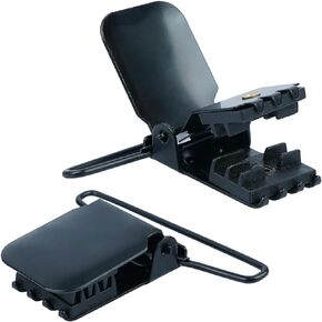MELOTOUGH 2 inch Suspender Clip Black Plated Heavy Duty Suspender Clip with Plastic Gripping Teeth
