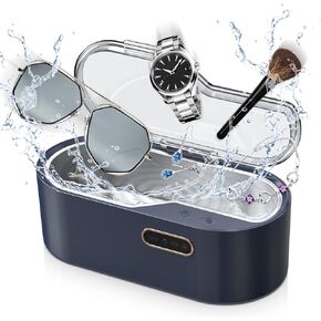 منظف ​​المجوهرات، آلة تنظيف احترافية بالموجات فوق الصوتية سعة 450 مل لجميع المجوهرات - خزان SUS 304، منظف منزلي محمول 45 كيلو هرتز للذهب والفضة والنظارات والساعات والخواتم والقلائد وأطقم الأسنان in Kuwait