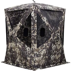 Barronett Blinds Big Mike HD Hub Hunting Blind, 2 Person Pop Up Ground Blind, Crater™ Core Camo, BMHD300CC